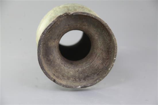 A Chinese archaic bronze ritual vessel, Eastern Zhou/Warring States, h. 28cm base panel lacking